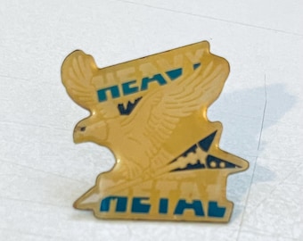 Vintage HEAVY METAL Eagle Guitar Lapel Pin, Enamel, Badge, Pinback, Punk, rock n roll, Black Sabbath, Judas Priest, Metallica, Misfits