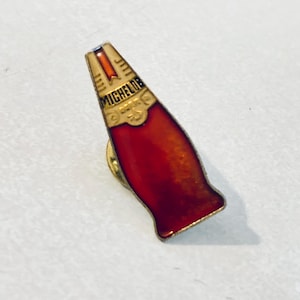 Vintage MICHELOB Bierflasche Anstecknadel, Pinback, Barkeeper Pin, Hutnadel, 80er, 70er Jahre, Pbr, Budweiser, Coors, Miller Lite, Americana