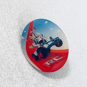 Vintage RC CAR Toy Story Lapel Pin, Enamel Pin, Pinback, Hat Pin, Mickey Mouse, Disney, Pixar, Buzz Lightyear, Woody Pride, Racer