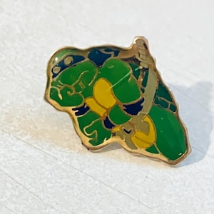 Vintage LEONARDO Teenage Mutant Ninja Turtle Pin, Enamel Pin, Pinback, Hat Pin, 80s, 90s, Sonic, Simpsons, X-Men, Spiderman