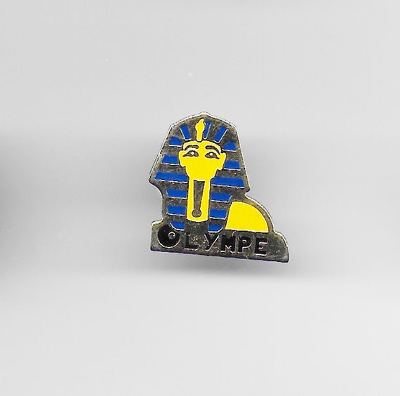 Vintage EGYPTIAN King Tut Lapel Pin, Enamel Pin, … - image 1