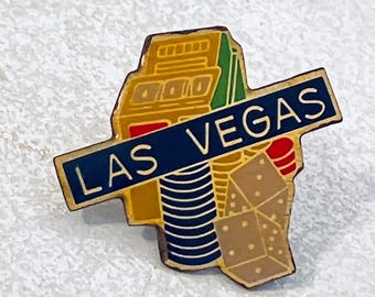 Vintage LAS VEGAS Slot Machine Poker Chips Craps Lapel Pin, Enamel Pin, Pin back, Hat Pin, 70s, Gambling, Dice, Playboy, Slots