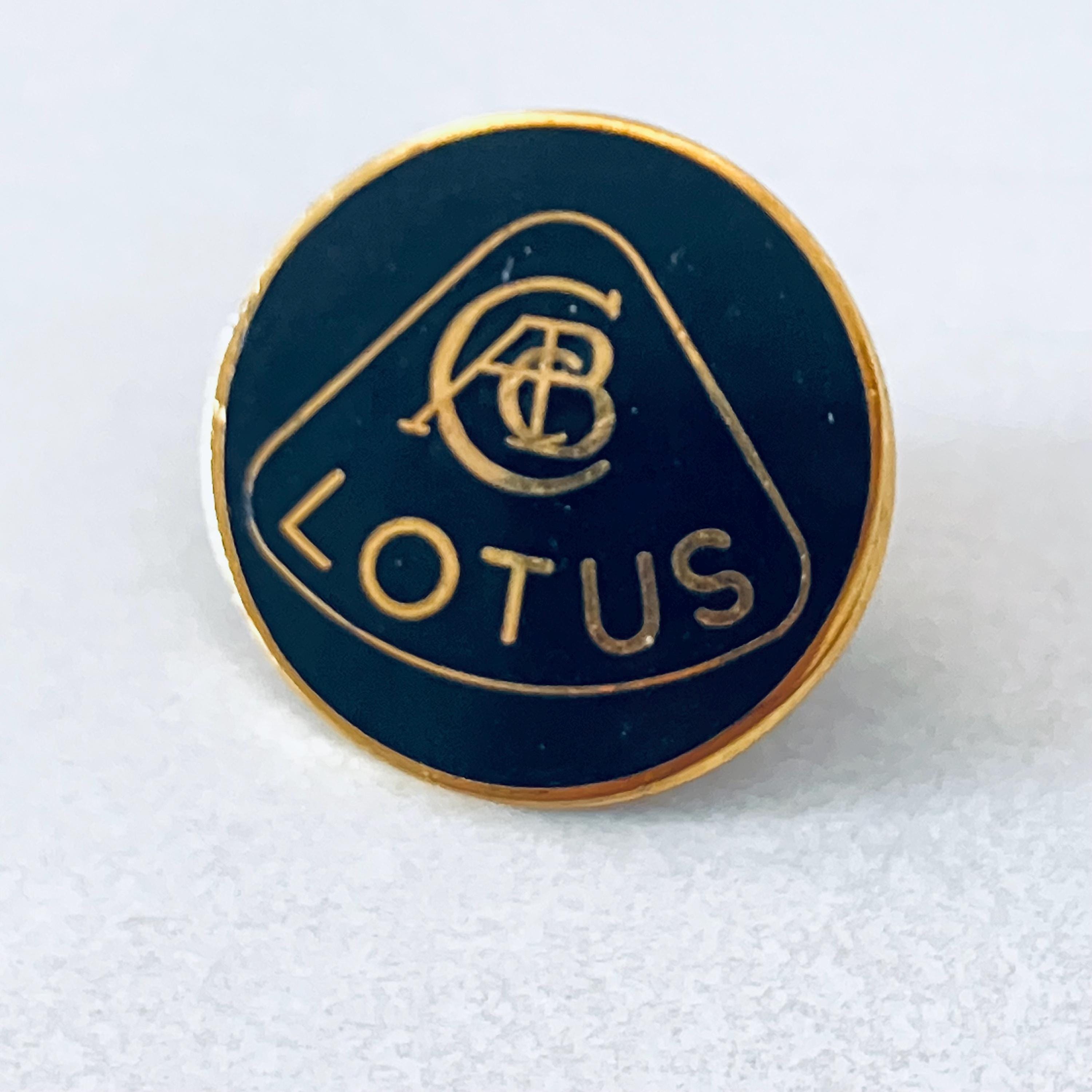 Vintage LOTUS Automobile logo Lapel Pin, Enamel Pin, Pinback, Hat Pin, Classic Car, BMW, Formula One, Sports Car, Jaguar, United Kingdom