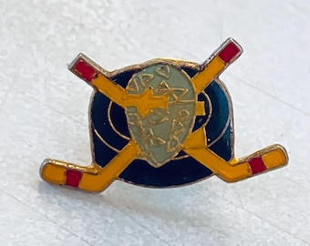 Pin de solapa vintage con máscara de hockey, pin esmaltado, pin con cierre, pin para gorra, NHL, Canadá, Juegos Olímpicos de Invierno, años 70 y 80, deportes