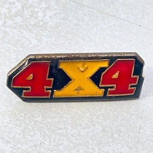 Vintage 4x4 Automobile Lapel Pin, Enamel Pin, Pinback, Hat Pin, Classic Car, Jeep, Truck, Suv, 70s, 80s, Chevy, Bigfoot
