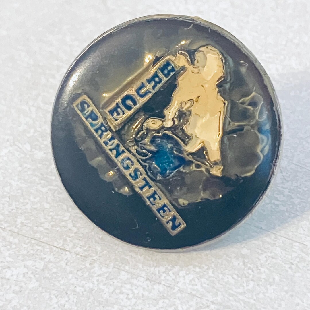Vintage Rare BRUCE SPRINGSTEEN Lapel Pin, Enamel Pinback, Hat Badge, E ...