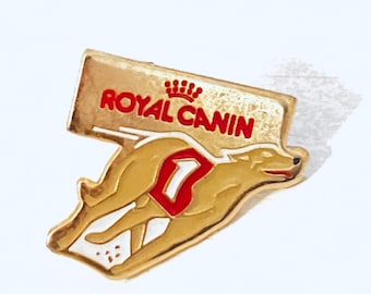 Pin de solapa vintage de perro Royal Canin GREYHOUND, pin de esmalte, pinback, pin de sombrero, años 80, cachorro, setter inglés, spaniel, perro de carreras