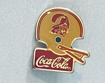 Vintage TAMPA BAY BUCANEERS Nfl Helmet Lapel Pin, Enamel Pinback, Football, 80s, Florida, Coca Cola