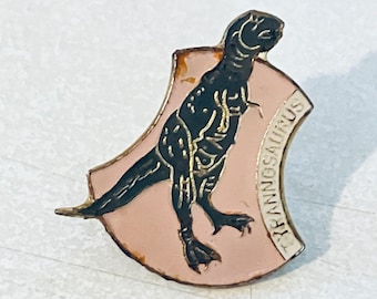 Vintage T-REX DINOSAUR Enamel Pin, Lapel, Hat, Pinback, 90s, 80s, Tyrannosaurus, Flinstones, Jurassic Park