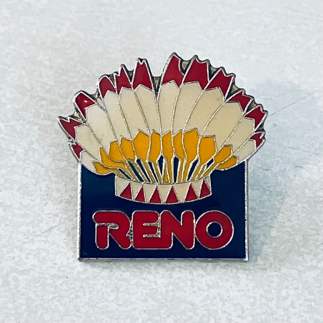 True Vintage RENO Nevada Lapel Pin, Enamel Pin, Pinback, Hat Pin ...