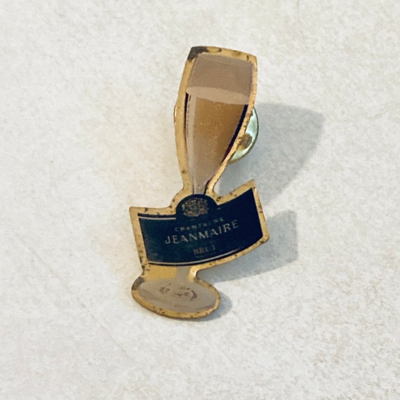Vintage Champagne Glass Lapel Pin, Enamel Pin, Pi… - image 1