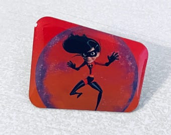 Vintage VIOLET PARR The Incredibles Lapel Pin, Enamel Pin, Pinback, Hat Pin, Mickey Mouse, Disney, Pixar
