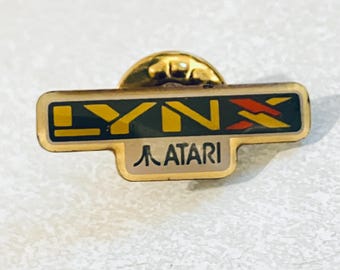 Vintage ATARI LYNX Revers Pin, Emaille Pin, Pinback, Hutnadel, Abzeichen, Nintendo, Sega, Super Mario, Tetris, Pac Man, 90er Jahre