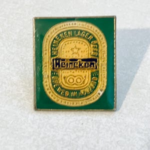 Vintage HEINEKEN Beer Logo Lapel Pin, Enamel Pin, Pinback, Bartender Pin, Hat Pin, 90s, 80s, Dutch