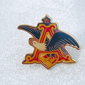 Vintage Anheuser Busch Logo Budweiser Beer Lapel Pin, Enamel Pin, Pinback, Bartender Pin, Hat Pin, Americana, 80s, 90s