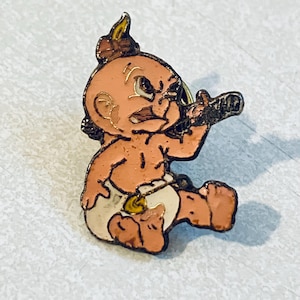 Vintage BABY HERMAN Roger Rabbit Lapel Pin, Enamel Pin, Pinback, Hat Pin, Disney, 80s, Mickey Mouse, Minnie, Goofy, Rare