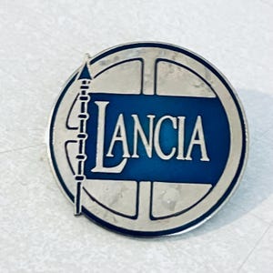 Vintage LANCIA Italian Automobile Logo Lapel Pin, Enamel Pin, Pinback, Hat Pin, Classic Car, Ferrari, Lamborghini, Porsche, BMW, 80s
