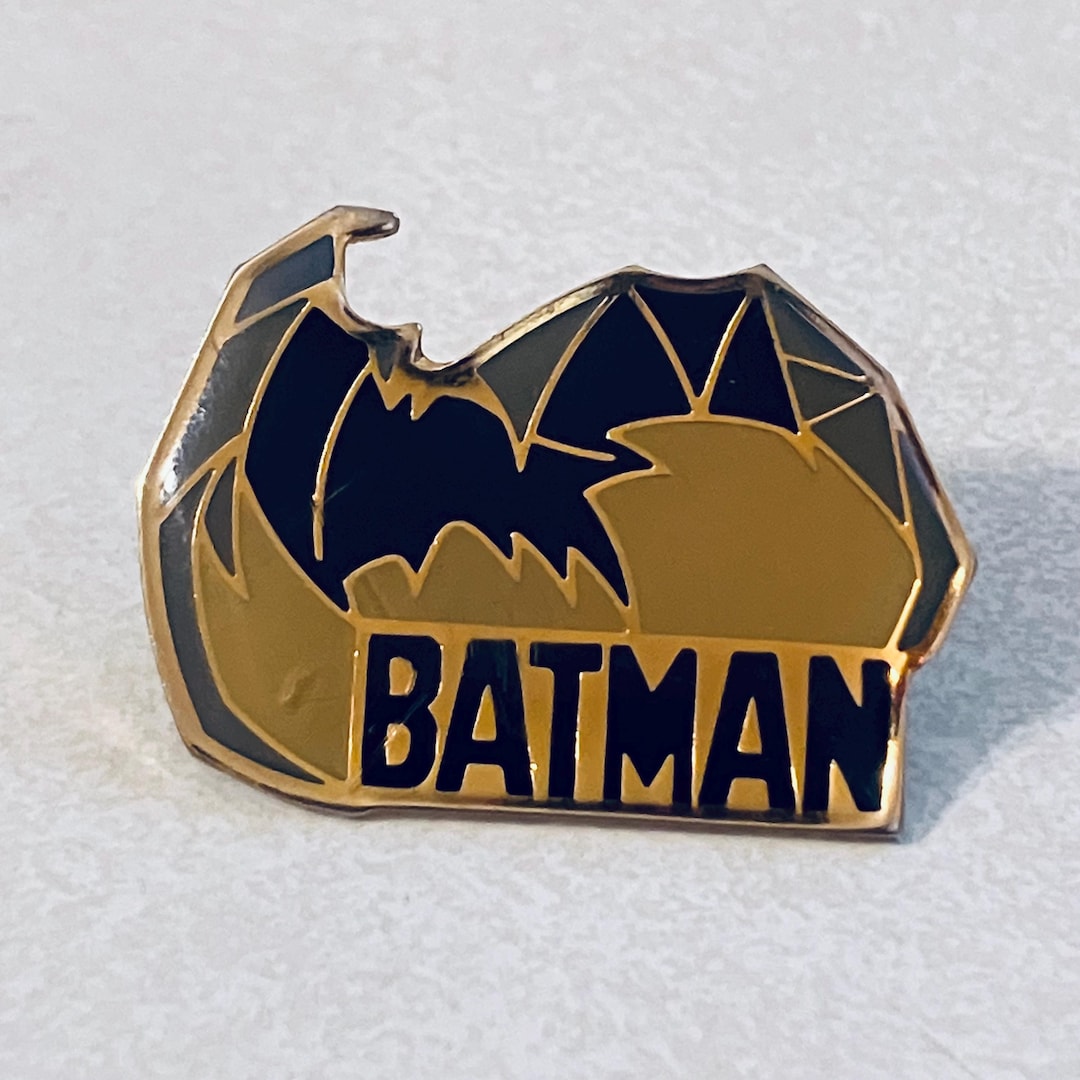 Vintage BATMAN Lapel Pin, Enamel Pin, Pinback, Hat Pin, DC, Marvel ...