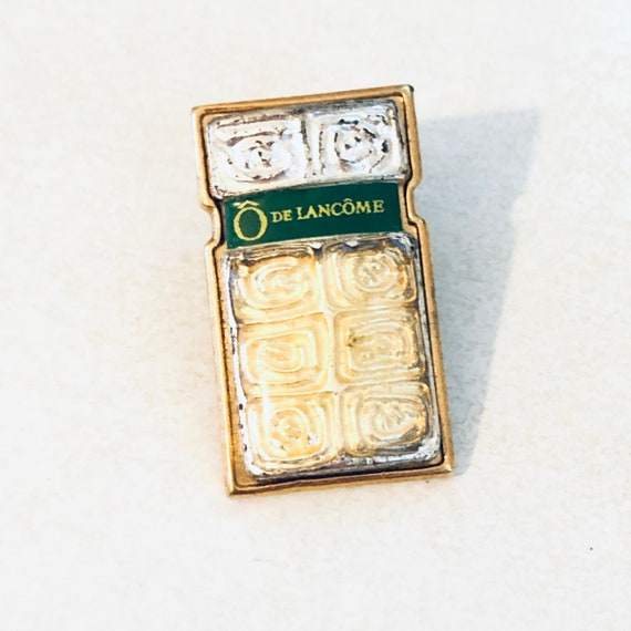 True Vintage Lancôme O Perfume Bottle Lapel Pin, … - image 1