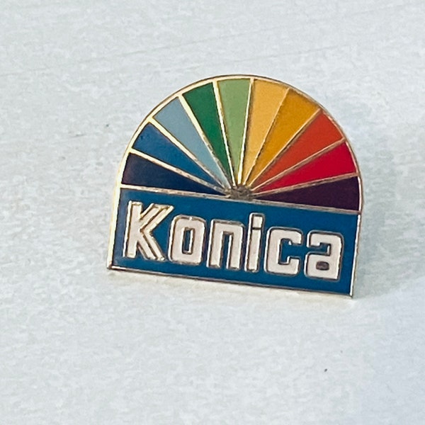 Vintage KONICA Camera Logo Lapel Pin, Enamel Pin, Pin back, Hat Pin, Kodak, Lumix, Pentax, Leica