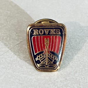 Vintage RANGE ROVER Logo Lapel Pin, Enamel Pin, Pinback, Hat Pin, Rolls Royce, Land, Mustang, Jaguar, Mercedes, Porsche, BMW 70s