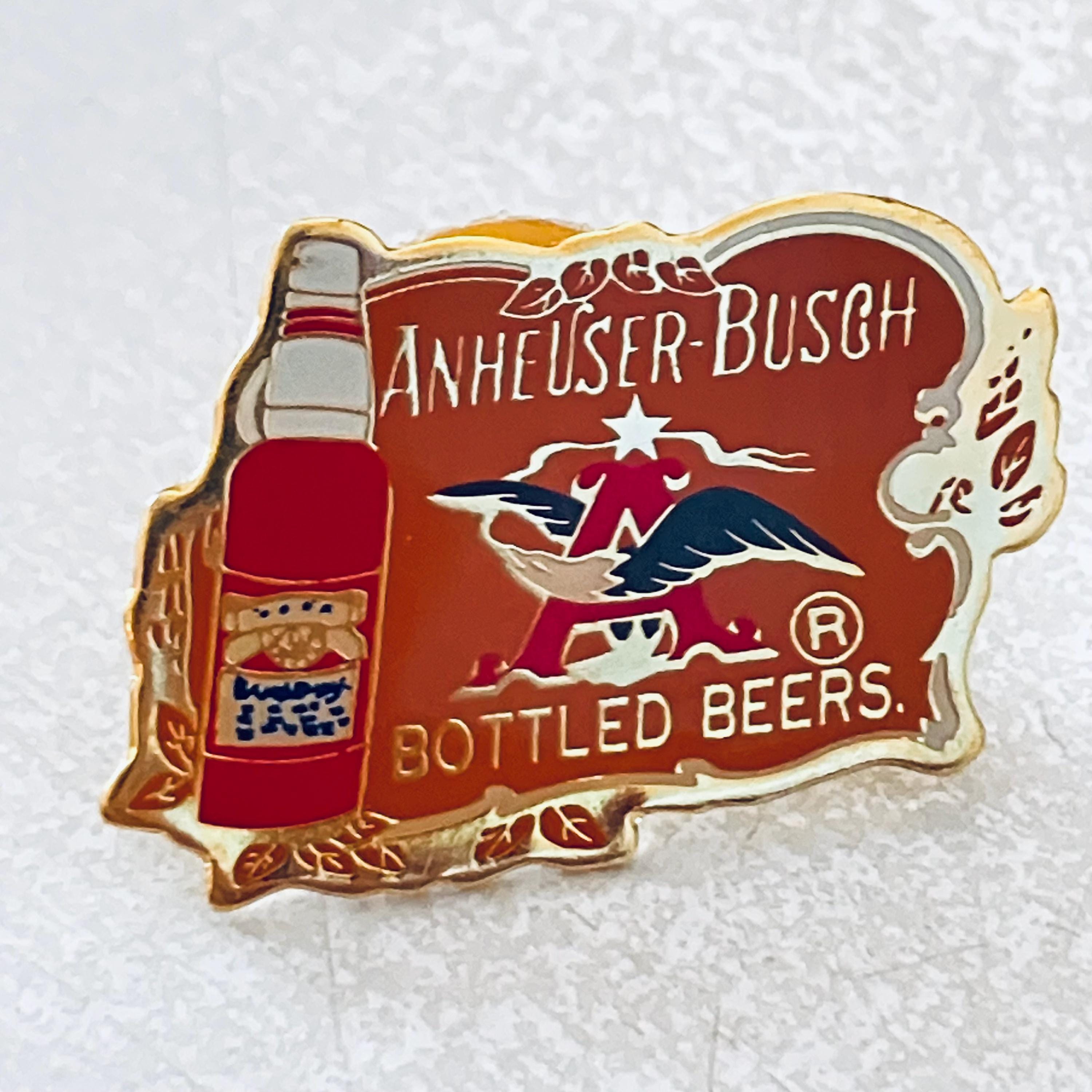 ヴィンテージ アンハイザー ブッシュ ロゴ バドワイザー ボトルビール ラペルピン、エナメルピン、ピンバック、バーテンダーピン、ハットピン、アメリカーナ、80年代、90年代