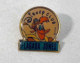 Vintage LAUNCHPAD MCQUACK French Lapel Pin, Enamel Pinback, Hat, Disney, Mickey Mouse, Goofy, Mystery Mask, Disney Club