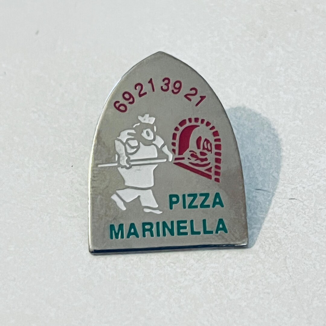 Chef Pin Vintage PIZZA CHEF Lapel Pin, Enamel Pinback, 80s, Italian, Italy ...