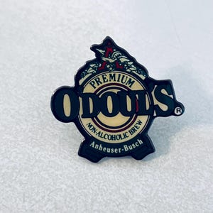 Vintage ODOUL&#39;S Beer Logo Lapel Pin, Enamel Pin, Pinback, Bartender Pin, Hat Pin, Non-Alcoholic Beer, Budweiser