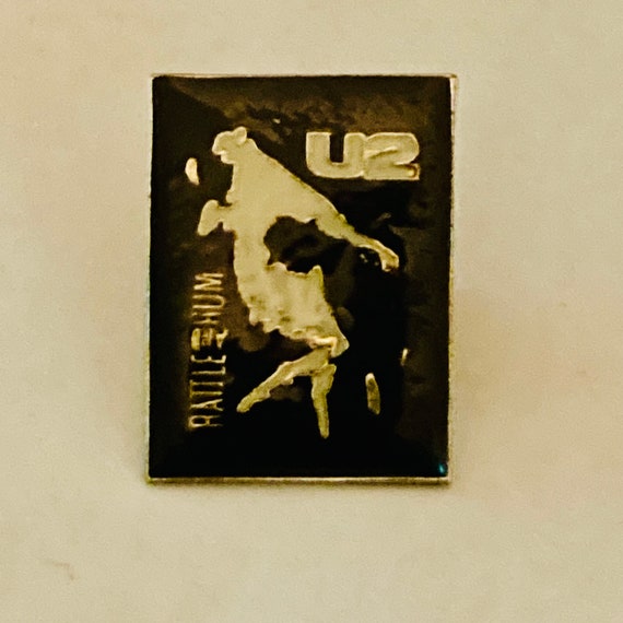 Vintage U2 Rattle & Hum Lapel Pin, Enamel Pin, Ha… - image 1