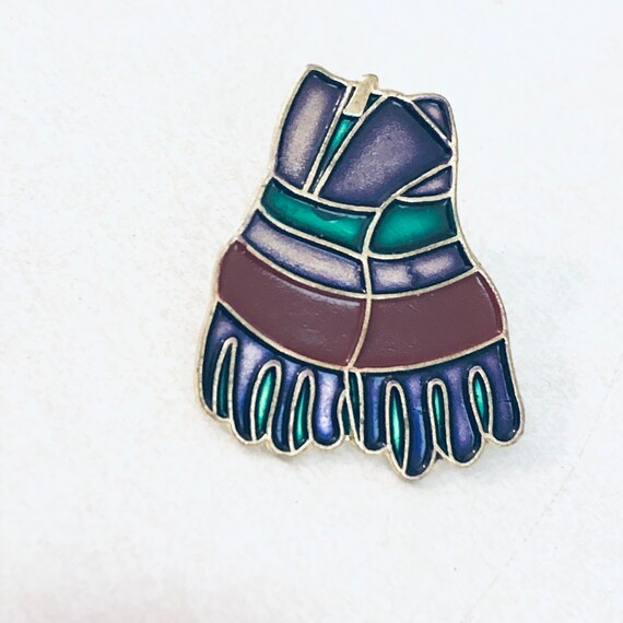 True Vintage SKI GLOVES Lapel Pin, Enamel Pin, Pin