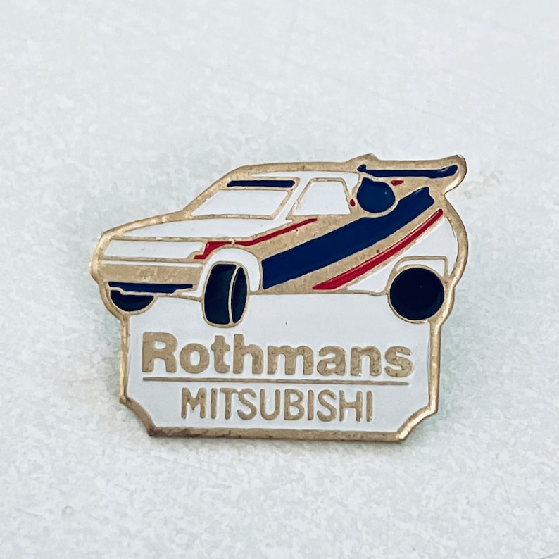Vintage MITSUBISHI Rothman's Rally Car Lapel Pin, Enamel Pin, Pinback ...