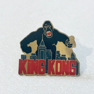 Vintage KING KONG Pin, Enamel Pin, Pin back, Hat Pin, 80s, Disney, Movies, Godzilla, Jurassic Park