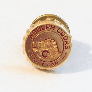 Vintage COORS Bankett Bierflasche Anstecknadel, Emaille Pin, Pinback, Barkeeper Pin, Hutnadel, 80er Jahre, Bierdose Bierflasche