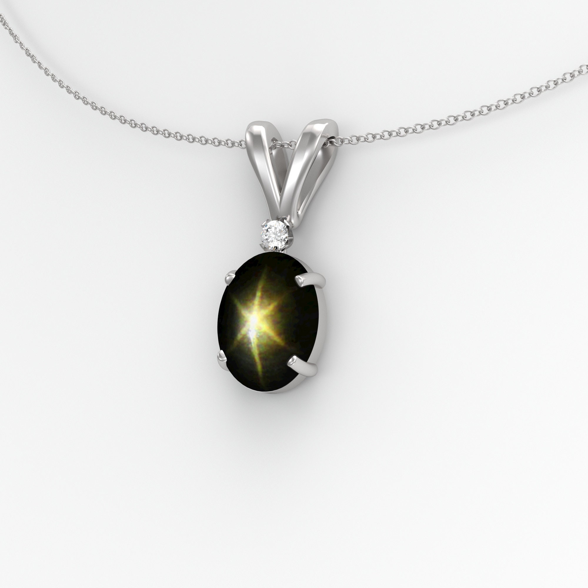 Black star sapphire necklace discount
