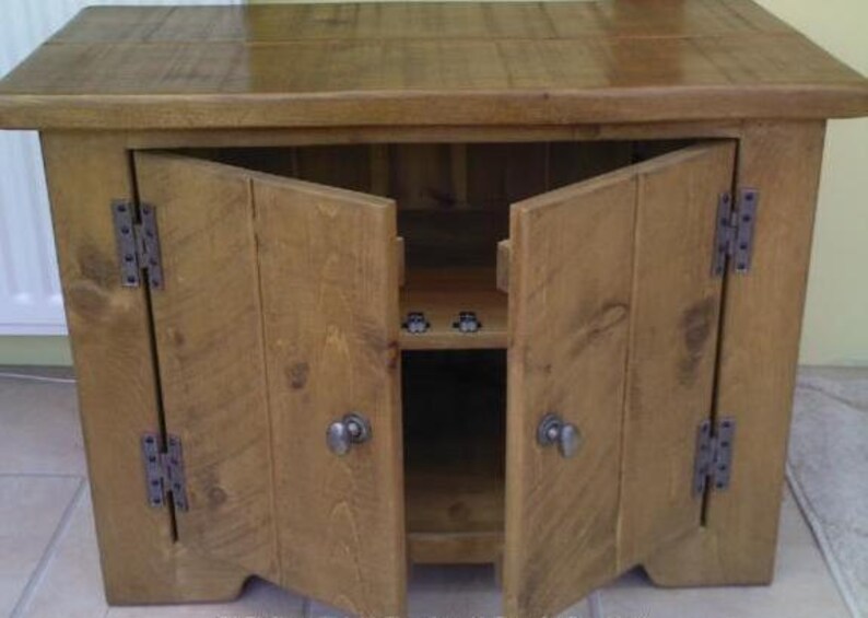 Rustic Plank Furniture NEW Real Solid Pine Wood Tv Tv Etsy UK