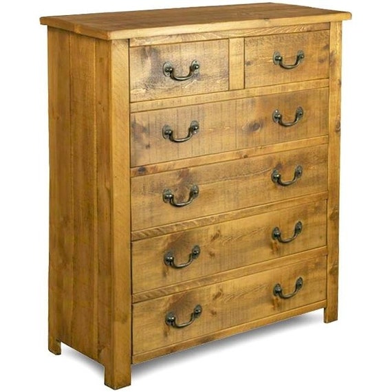 Rustic Plank Furniture New Real Solid Wood Chest Of Drawers Etsy