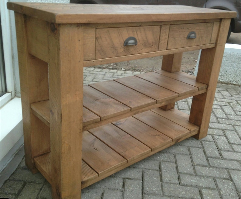 Rustic plank Furniture New Real Solid Wood Chunky Style Rustic | Etsy