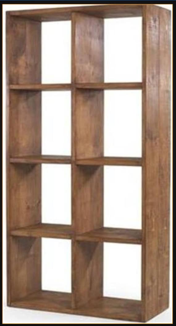 Rustic Plank Furniture New Real Solid Wood Cube Shelving Unit Etsy