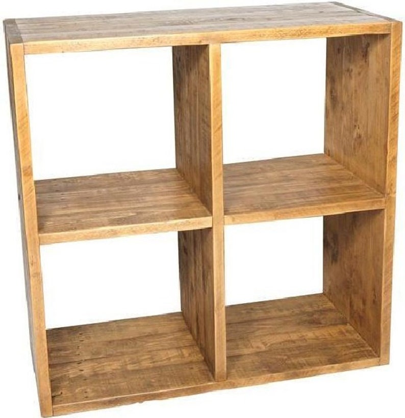 Rustic Plank Furniture NEW Real Solid Wood Cube Shelving Unit Etsy UK