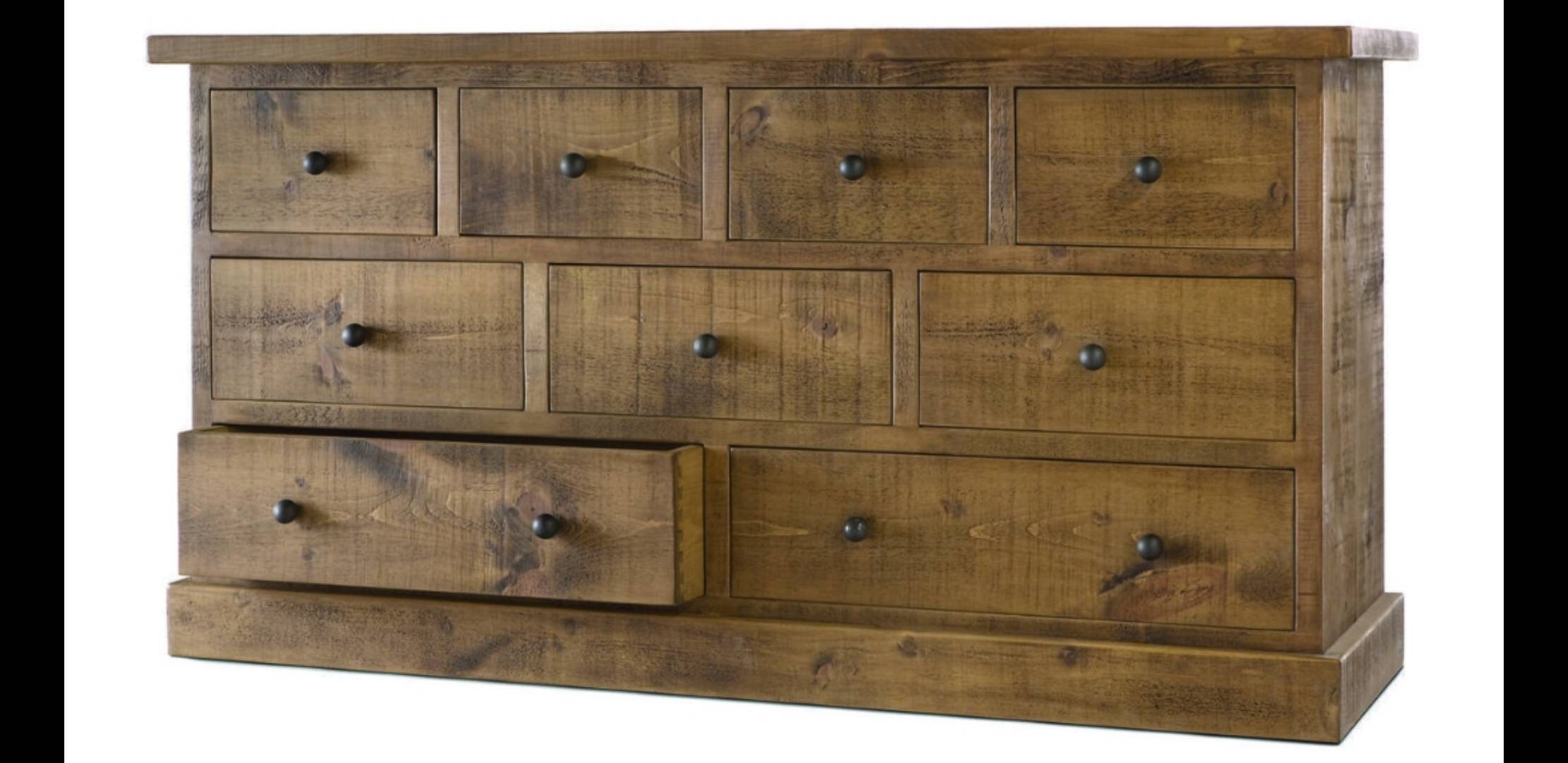 Rustic Plank Furniture New Real Solid Wood Chest of Drawers Rustic