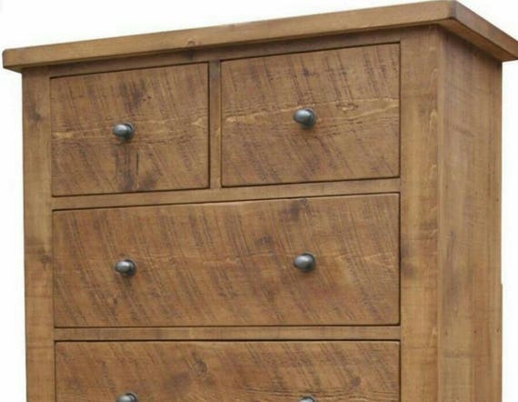 Rustic Plank Furniture New Real Solid Wood Chest Of Drawers Etsy