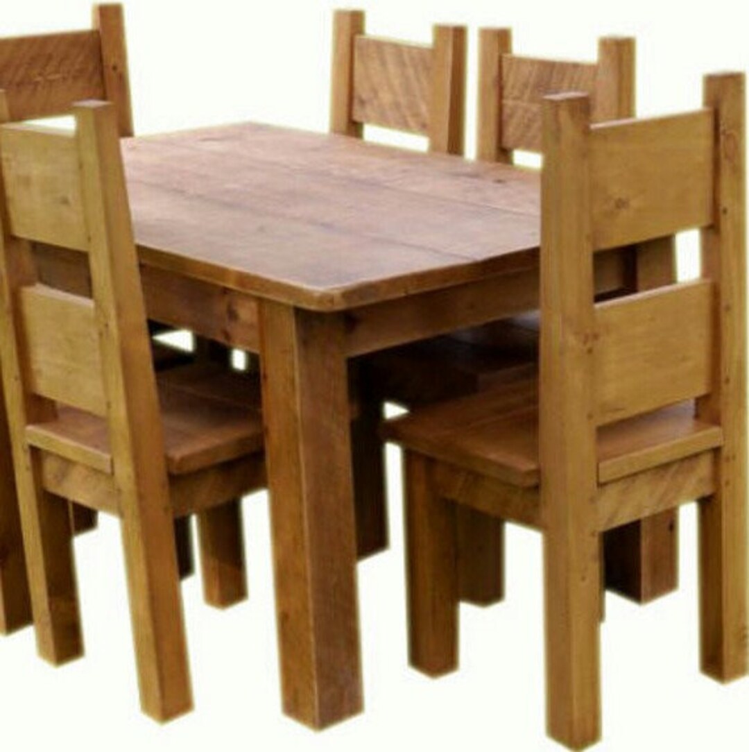 Rustic Plank Furniture Any Size Made New Real Solid Wood Dining Table ...