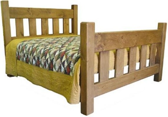 Rustic Plank Furniture New Real Solid Wood Double Bed Indigo Etsy