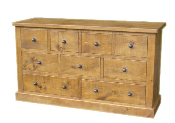 Rustic Plank Furniture New Real Solid Wood Chest Of Drawers Etsy
