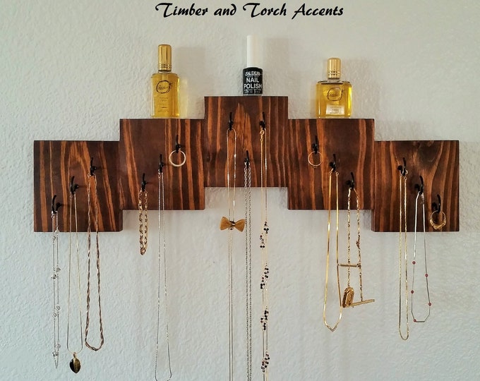 Jewelry Holder Wall Key Jewelry Wall Holder Rustic Chic Etsy