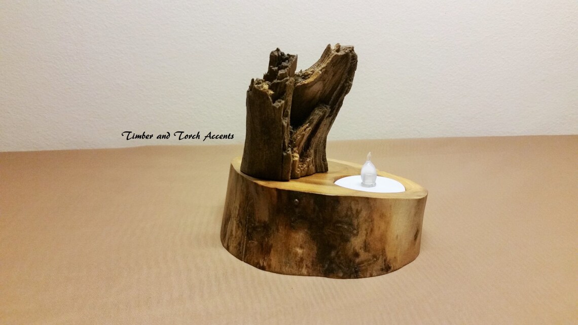 Rustic Tea Light Holder Wood Tea Light Holder Tree Branch Etsy