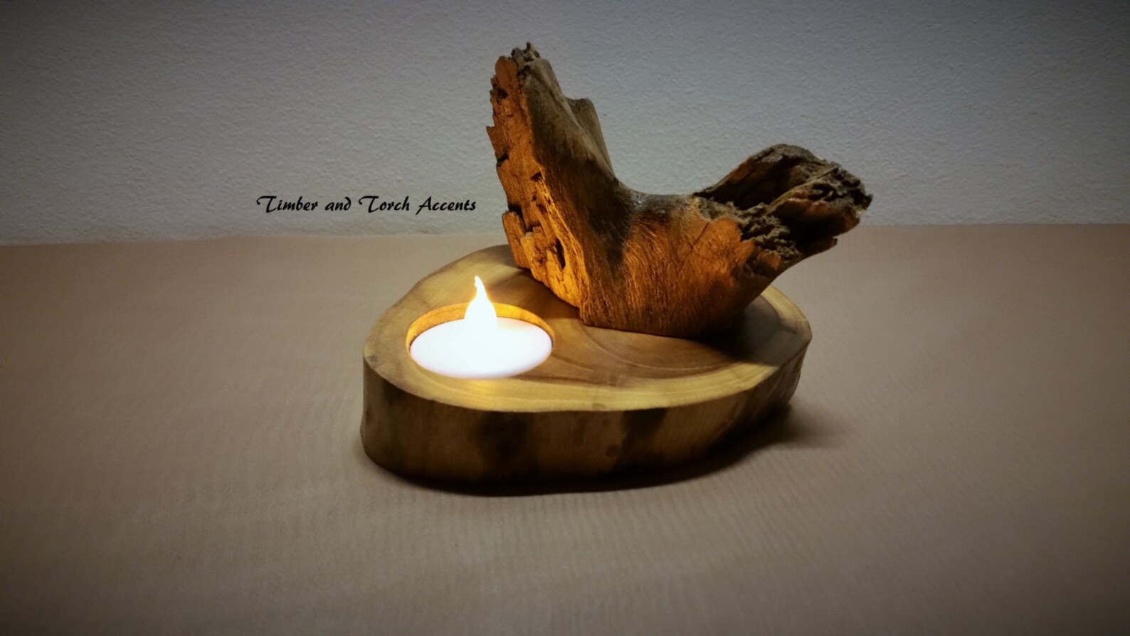Rustic Tea Light Holder Wood Tea Light Holder Tree Branch Etsy