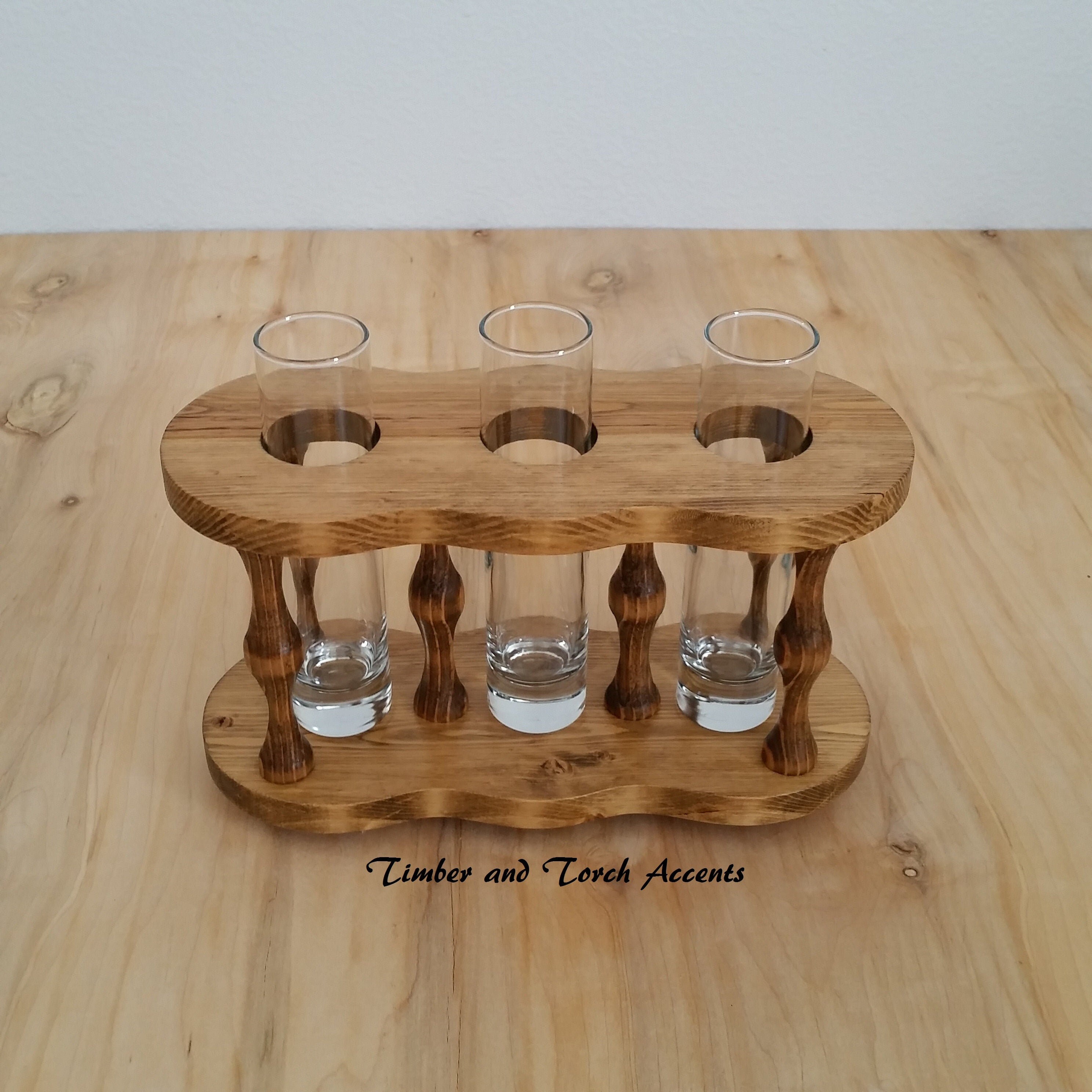 Turned wood bud vase holder Table decor Modern centerpiece Etsy