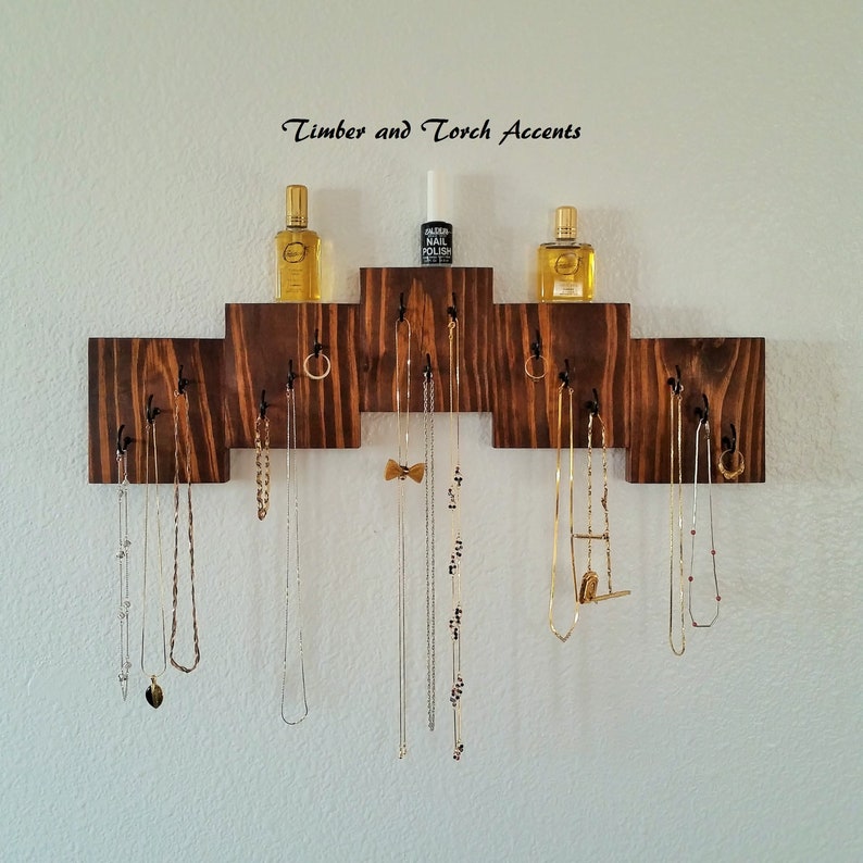 Jewelry holder wall Key jewelry wall holder Rustic chic Etsy